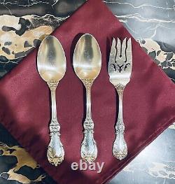 Burgundy Reed & Barton Sterling Silver Flatware Set, Service for 12 71 Pieces