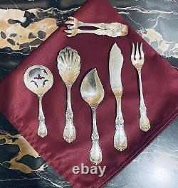Burgundy Reed & Barton Sterling Silver Flatware Set, Service for 12 71 Pieces