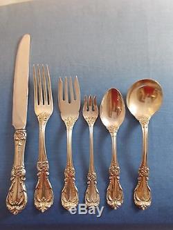 Burgundy by Reed & Barton Sterling Silver Flatware Set Service 77 Pieces