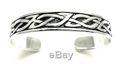 CELTIC Heraldic Infinity Knot Bangle Bracelet Sterling Silver British Hallmarked