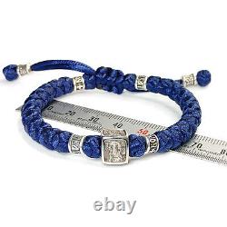 Christian Handmade Jewelry Bracelet Komboskini with Sterling Silver Beads