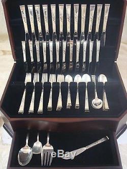 Classic Rose by Reed & Barton Sterling Silver Flatware Set 12 Service 75 Pieces
