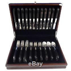 Contrast by Lunt Sterling Silver Flatware Set Service 48 Pcs Mid-Century Modern