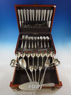 Corsage by Kirk-Stieff Sterling Silver Flatware Set 12 Service 90 Pieces Dinner