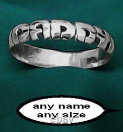 DAD, DADDY, STERLING SILVER FATHER ring BANDS ANY SIZE