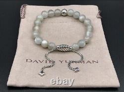 DAVID YURMAN Spiritual Bead Bracelet Sterling Silver with Moonstone 8mm NWOT