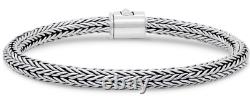 DEVATA Bali Sterling Silver Foxtail 5mm Chain Bracelet FTK5250 M/7.5