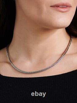 DEVATA Sterling Silver Foxtail 4mm Round Chain Necklace FTT5240 Sz 18