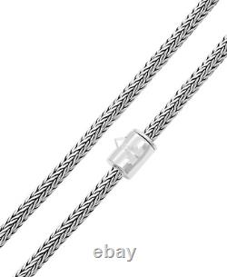 DEVATA Sterling Silver Foxtail 4mm Round Chain Necklace FTT5240 Sz 18