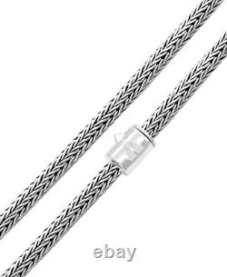 DEVATA Sterling Silver Foxtail 5mm Round Chain Necklace FTT5250 Sz 20