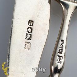 D&J Welby Sterling Silver Flatware Set 6 Forks and 1 Butter Knife London 1911