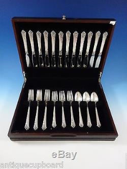 Damask Rose by Oneida Sterling Silver Flatware Set For 12 Service 48 Pieces