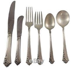 Damask Rose by Oneida Sterling Silver Flatware Set For 8 Service 49 Pieces
