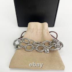 David Classic Cable Madison Chain Bracelets in Sterling Silver, 12mm
