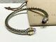 David Yurman Classic Cable 14k Gold Sterling Silver 5mm Bracelet With Amethyst