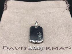 David Yurman Men's Waves Sterling Silver Dog Tag (26mmx15mm) $450 NWOT