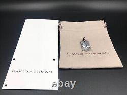 David Yurman Men's Waves Sterling Silver Dog Tag (26mmx15mm) $450 NWOT