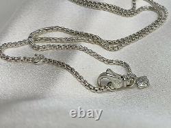 David Yurman Sterling Silver 925 Box Chain Necklace 1.7mm Wide 17in Adjustable