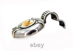 David Yurman Sterling Silver Citrine & Peridot Cable Pendant