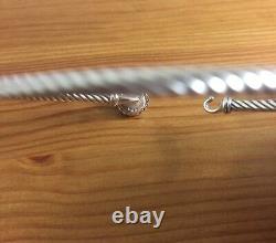 David Yurman chatelaine Bracelet With Pearl 925 Sterling Silver 3mm