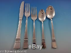 Diadem by Reed & Barton Sterling Silver Flatware Service Set 35 PC Modern Beaded