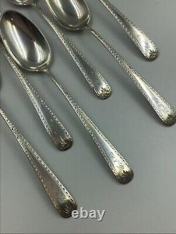 Durgin Dolly Madison Engraved Teaspoons Set of 6 Sterling Silver 1904 Pristine