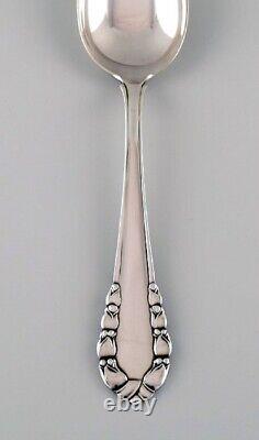 Eight Georg Jensen Lily of the Valley tablespoons in sterling silver