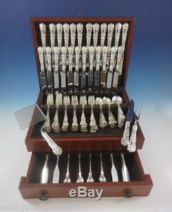 English King by Tiffany & Co. Sterling Silver Dinner Size Flatware Set 110 Pcs