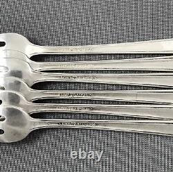 English Shell By Lunt Sterling Silver Cocktail 6 Forks