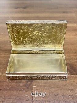 English Sterling Silver Floral Trinket Box/london/1984