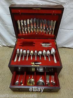 Etruscan by Gorham Sterling Silver Flatware Set 12 Service 198 Pcs Fitted Chest