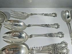Extensive Grouping Of 16 Gorham Buttercup Sterling Silver Serving Pieces 27toz