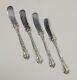 Four Gorham Chantilly Sterling Silver Butter Spreader Knives 5-7/8 No Mono 1895