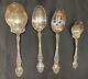 Fabulous Set Of 4 Vintage Wallace Sterling Violet Pattern Serving Spoons No Mono