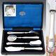 Fine Antique French Sterling Silver 4p Hors D'oeuvre Implement Set, Original Box