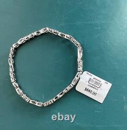 Fine Jewellery Sterling Silver and 0.50TCW Diamonds Infinity Links Tennis Bracel