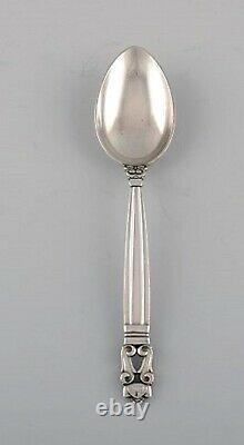 Five Georg Jensen Acorn children's spoons in sterling silver