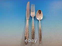 Floral Lace by Lunt Sterling Silver Flatware Set for 8 Service 24 Pieces