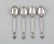 Four Georg Jensen Acanthus Coffee Spoons In Sterling Silver