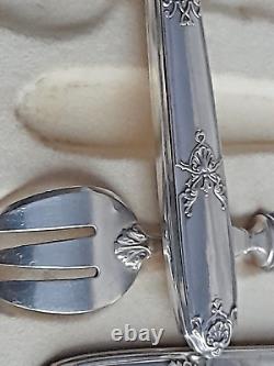 France 19th Louis Coignet 12 oyster forks and various mussels sterling silver