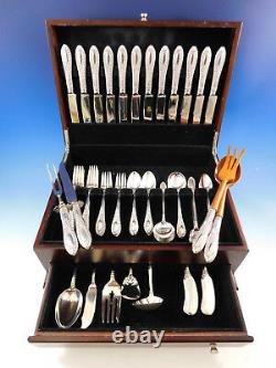 Gadroonette by Manchester Sterling Silver Flatware Set for 12 Service 108 pieces