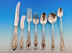 Gadroonette by Manchester Sterling Silver Flatware Set for 12 Service 108 pieces