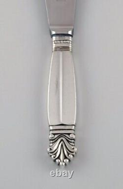 Georg Jensen Acanthus dinner knife in sterling silver and stainless steel