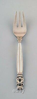 Georg Jensen Acorn fish fork in sterling silver. 8 pcs. In stock