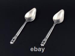 Georg Jensen Acorn, two grapefruit spoons in sterling silver