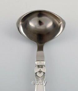Georg Jensen Cactus sauce spoon in sterling silver and stainless steel