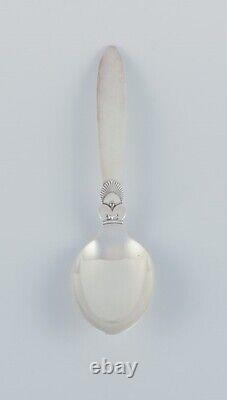 Georg Jensen, Cactus, six sterling silver dinner spoons. 1933-1944