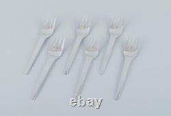 Georg Jensen, Caravel, set of six lunch forks in sterling silver