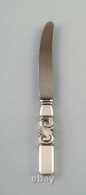 Georg Jensen. Cutlery, Scroll no. 22, Sterling Silver. Fruit knife. 6 pcs