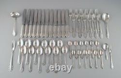 Georg Jensen Lily of the Valley dinner service in sterling silver for twelve p